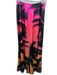 Retrofete Size S Pink, Orange & Black Silk Blend Palm Fronds Print Pant Set Pink, Orange & Black / S