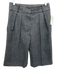 Chloe Size 38 Gray & Black Cotton Herringbone Front Pleat Hook & Zip Fly Shorts Gray & Black / 38