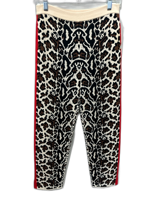 Stella McCartney Size 36 Cream, Black & Red Wool Blend Elastic Waistband Pants Cream, Black & Red / 36