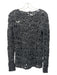 Saint Laurent Size Medium Black & Silver Polyester Blend Open Knit Sweater Black & Silver / Medium