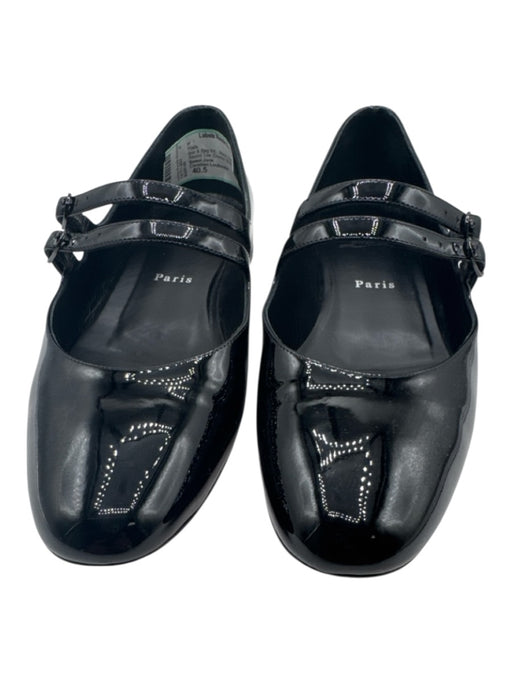 Christian Louboutin Shoe Size 40.5 Black Patent Leather Round Toe Flats Black / 40.5