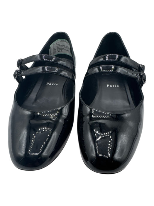 Christian Louboutin Shoe Size 40.5 Black Patent Leather Round Toe Flats Black / 40.5
