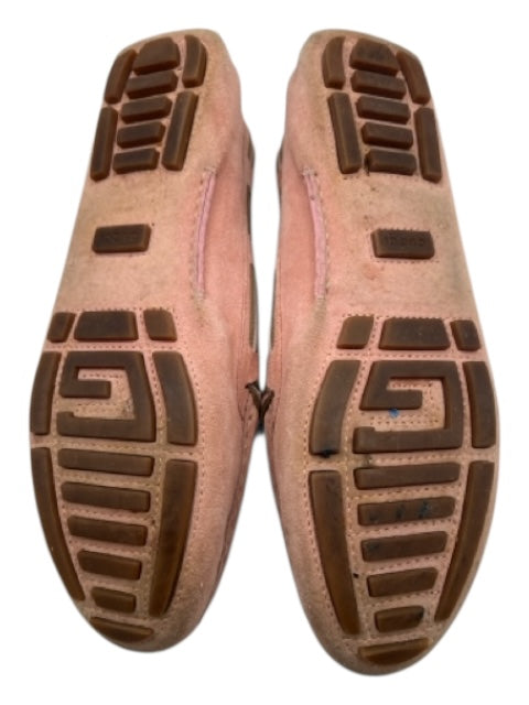 Gucci Shoe Size 8 Pink & Green Suede Bow Tie Round Toe Flats Pink & Green / 8