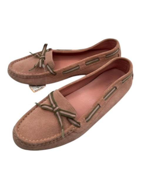 Gucci Shoe Size 8 Pink & Green Suede Bow Tie Round Toe Flats Pink & Green / 8