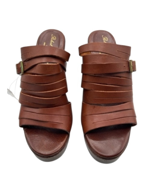 Robert Clergerie Shoe Size 8.5 Brown Leather Buckle Detail Almond Toe Sandals Brown / 8.5
