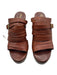 Robert Clergerie Shoe Size 8.5 Brown Leather Buckle Detail Almond Toe Sandals Brown / 8.5