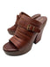 Robert Clergerie Shoe Size 8.5 Brown Leather Buckle Detail Almond Toe Sandals Brown / 8.5
