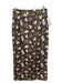 Coco Shop Size Medium Brown, Green, Blue Cotton High Rise Floral Back Zip Skirt Brown, Green, Blue / Medium