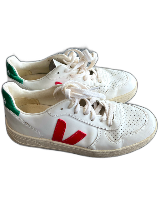 Veja Shoe Size 7 White Leather Lace Up Sneaker Color Block Shoes White / 7
