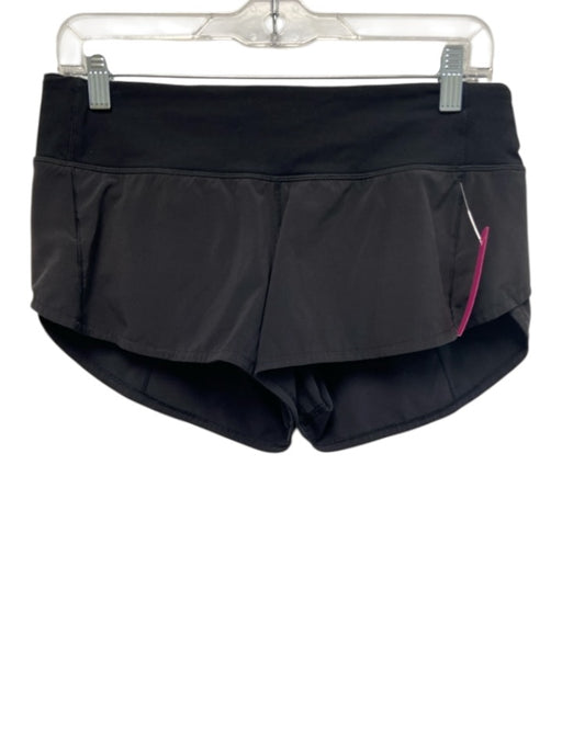 Lululemon Size 6 Black Elastic Waist Low Rise built in shorts Running Shorts Black / 6