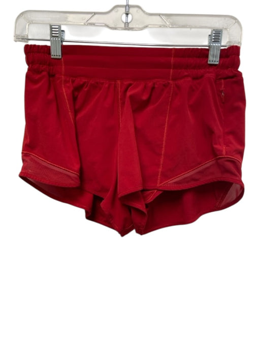 Lululemon Size 6 Red Elastic Waist Mesh Panel built in shorts Shorts Red / 6