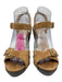 Jimmy Choo Shoe Size 39 Tan & brown Suede Gold hardware Ankle Strap Heel Sandals Tan & brown / 39