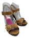 Jimmy Choo Shoe Size 39 Tan & brown Suede Gold hardware Ankle Strap Heel Sandals Tan & brown / 39