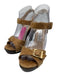 Jimmy Choo Shoe Size 39 Tan & brown Suede Gold hardware Ankle Strap Heel Sandals Tan & brown / 39