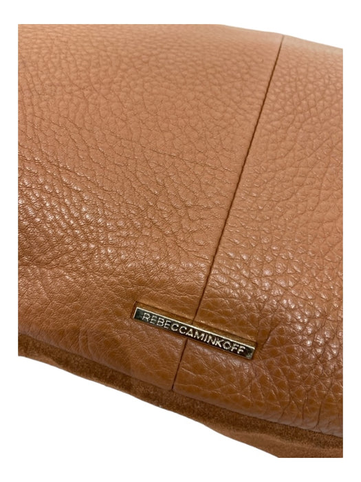 Rebecca Minkoff Caramel Brown Leather Textured Fringe Detail Shoulder Strap Bag Caramel Brown / Large