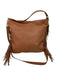 Rebecca Minkoff Caramel Brown Leather Textured Fringe Detail Shoulder Strap Bag Caramel Brown / Large