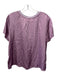 Nation Size Medium Lavendar Silk Short Sleeve Solid Ribbed Neck T Shirt Top Lavendar / Medium