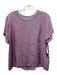 Nation Size Medium Lavendar Silk Short Sleeve Solid Ribbed Neck T Shirt Top Lavendar / Medium