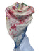 Johnny Was White, Blue, Pink Silk Floral Tassels scarf White, Blue, Pink