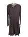 Elie Tahari Size S Brown & Black Viscose & Nylon Blend Metallic Shimmer Dress Brown & Black / S