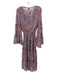 Misa Size XS Pink, Purple, White Polyester Chiffon Floral Smocked Waist Dress Pink, Purple, White / XS