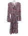 Misa Size XS Pink, Purple, White Polyester Chiffon Floral Smocked Waist Dress Pink, Purple, White / XS