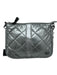 Oliver Thomas Gunmetal Silver Polyester Quilted Zip Crossbody Bag Gunmetal Silver / S