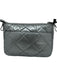 Oliver Thomas Gunmetal Silver Polyester Quilted Zip Crossbody Bag Gunmetal Silver / S