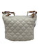 MZ Wallace Cream Nylon Quilted Top Zip Pouch Crossbody Bag Cream / S