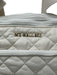 MZ Wallace Cream Nylon Quilted Top Zip Pouch Crossbody Bag Cream / S