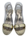 Tory Burch Shoe Size 8.5 Gold Leather Mirrored Heel Buckle Slingback Sandals Gold / 8.5