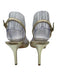 Tory Burch Shoe Size 8.5 Gold Leather Mirrored Heel Buckle Slingback Sandals Gold / 8.5