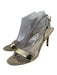 Tory Burch Shoe Size 8.5 Gold Leather Mirrored Heel Buckle Slingback Sandals Gold / 8.5