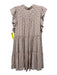 Marie Oliver Size S Orange, White & Black Rayon & Silk Short Sleeve Tiered Dress Orange, White & Black / S