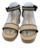 Larroude Shoe Size 8.5 Beige & Black Raffia Square Toe Platform Sandals Beige & Black / 8.5