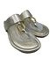 Odissi Shoe Size 39 Gold Leather Round Toe Gold Hardware Slide Thong Sandals Gold / 39