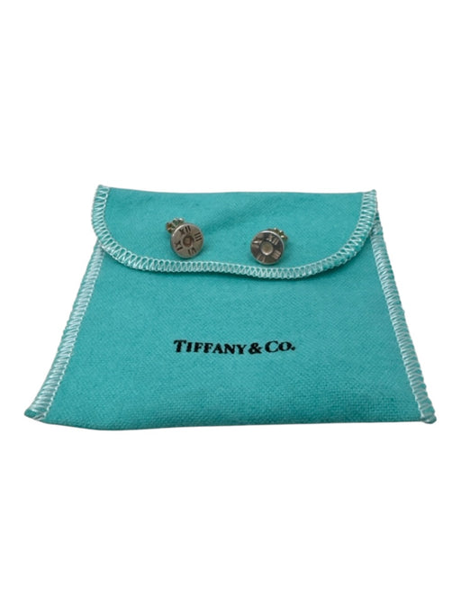 Tiffany & Co Silver Tone 925 Sterling Silver Circle Stud Dustbag Inc. Earrings Silver Tone