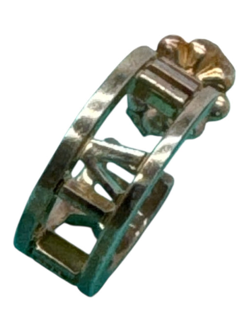 Tiffany & Co Silver 925 Sterling Silver Open Hoop Post Back Earrings Silver