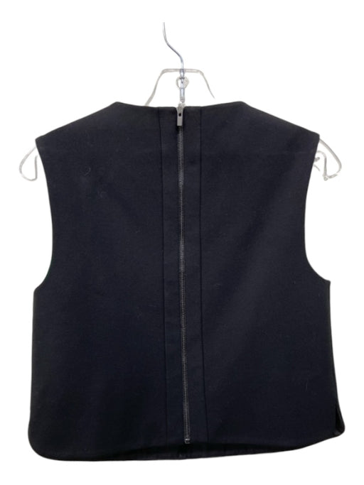 Tibi Size 4 Black & White Rayon & Polyamide Scoop Neck Sleeveless Back Zip Top Black & White / 4