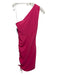 Elliatt Size XS Hot pink Polyester Blend One Shoulder Ruched Drawstring Dress Hot pink / XS