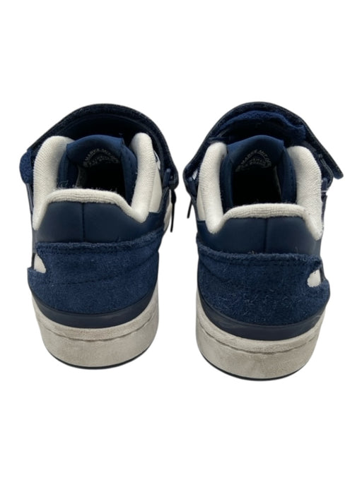 Adidas Shoe Size 5.5 Navy Blue & White Leather Lace Up Striped Sneakers Navy Blue & White / 5.5