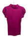 Burberry Brit Size S Fuschia Purple Cotton Quarter Button Cap Sleeve Collar Top Fuschia Purple / S