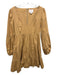 Cinq a Sept Size 2 Orange Long Sleeve Back Zip Scoop Neck Trumpet Dress Orange / 2