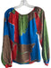 Tory Burch Size 2 Multi Silk Off Shoulder Elastic Neck Long Sleeve Top Multi / 2