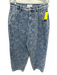Tribal Jeans Size 6 Medium Wash Cotton floral stitching Mid Rise Tapered Jeans Medium Wash / 6