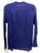 Banjanan Size S Deep Purple Cotton Semi Sheer Pom Pom V Neck Long Sleeve Top Deep Purple / S