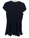 Amanda Uprichard Size S Black Polyester Short Sleeve Laced Flare Hem Mini Dress Black / S