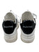 Valentino Shoe Size 7 White & Black Leather Lace Up Low Top Color Block Sneakers White & Black / 7