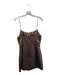 Retrofete Size Medium Brown Acetate Blend Chain Straps Back Zip Boning Dress Brown / Medium