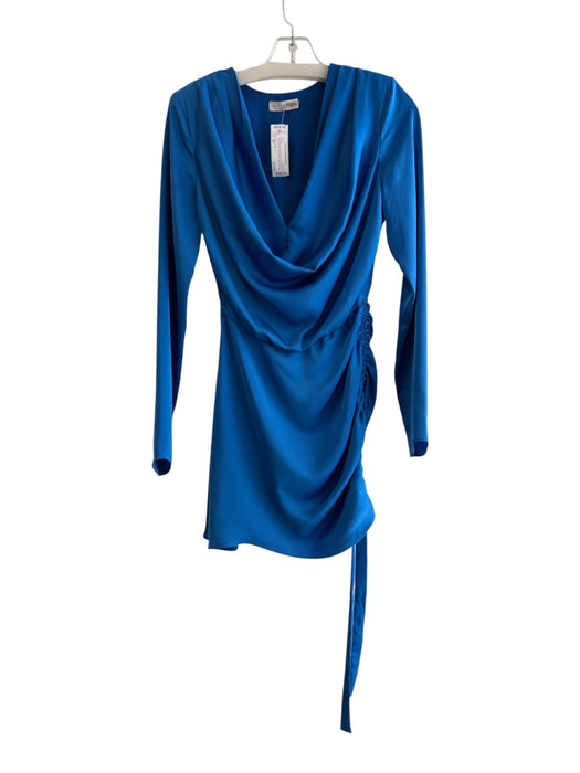 Ramy Brook Size XS Royal Blue Polyester Side Ruching Draped neck Dress Royal Blue / XS